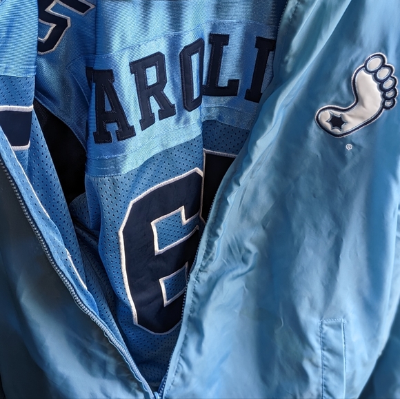 Retro/Vintage Xtreme Fanz Revers. Carolina Tar Heels jersey jacket/ windbreaker - Picture 7 of 7